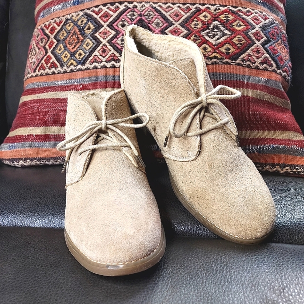 EDDIE BAUER Tan Suede Ankle Boots Sz 9.5